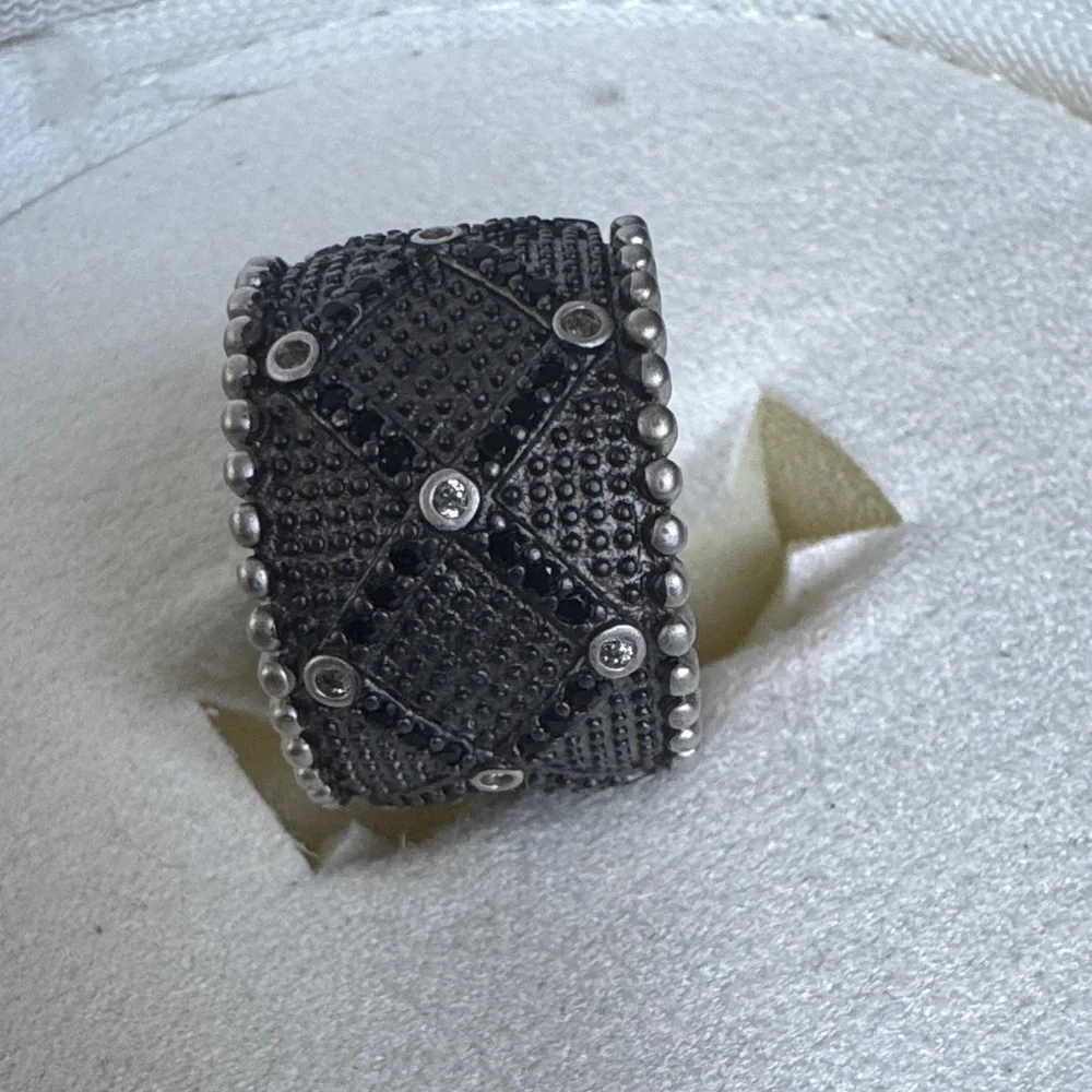 Freida Rothman Silver and Black Women's Ring - Picture 3 of 5